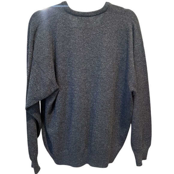 Pringle of Scotland Gray V-Neck Sweater Relaxed Fit 100% Wool - Picture 2 of 8